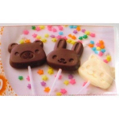 Photo2: Silicone Mold Animal Rabbit Flower Star Apple Chocolate Brand New