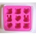 Photo1: Silicone Mold Animal Bear Rabbit Cat Heart Chocolate Pink New (1)