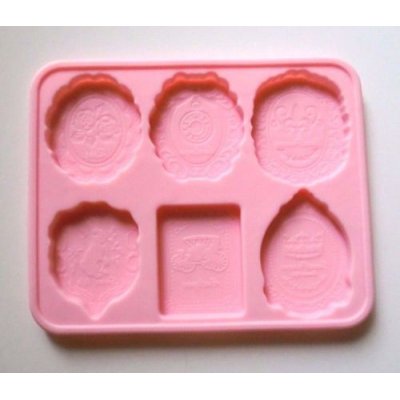 Photo1: Silicone Chocolate Mold Antique Style Pink Brand New