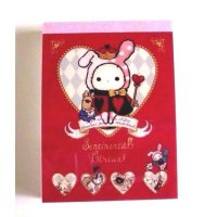 San-X Sentimental Circus Mini Memo Pad Heart Brand New Red