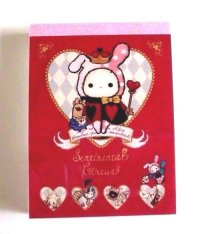 San-X Sentimental Circus Mini Memo Pad Heart Brand New Red