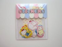 Sanrio Characters Hello Kitty My Melody Kiki & Lala etc Sticker Flakes Prize 32 pcs Brand New