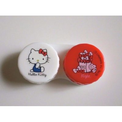 Photo1: Sanrio Hello Kitty Contact Lens Case Brand New