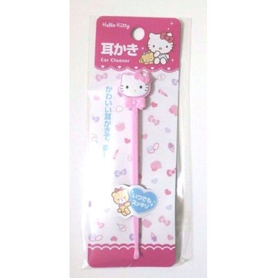 Photo1: Sanrio Hello Kitty Earpick Ear Wax Remover Cleaner Pink Brand New