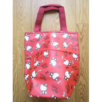 Photo1: Sanrio Hello Kitty Cooler Lunch Box Carry Tote Storage Bag Case Picnic Brand New