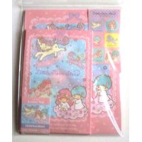 Sanrio Little Twin Stars Kiki & Lala Mini Letter Set Unicorn Pink Brand New