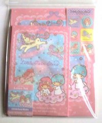 Sanrio Little Twin Stars Kiki & Lala Mini Letter Set Unicorn Pink Brand New