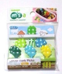 Bento Lunch Box Accessory Clover Food Fork Picks 12 pcs Brand-New