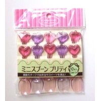 Bento Lunch Box Accessory Crystal Heart Crown Food Picks Spoon 10 pcs Brand-New