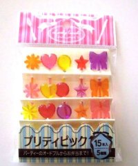 Bento Lunch Box Accessory Food Picks Pretty Crystal 15 pcs Brand-New