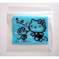 Sanrio Hello Kitty Plastic Ziplock Bags Petit 30 pcs Blue Music Wide New