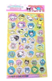 Sanrio Character Glitter Stickers Hello Kitty Little Twin Stars My Melody etc...