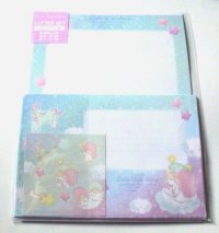 Sanrio Little Twin Stars Kiki & Lala Letter Set Unicorn Blue Brand New