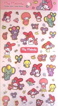 Sanrio My Melody Stickers Friends Pink Brand New