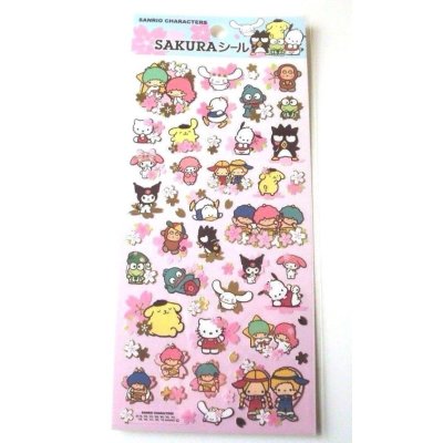 Photo1: Sanrio My Melody Mymelo Vinyl Sticker Plaid Brand-New