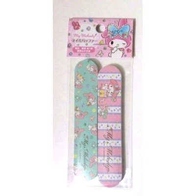 Photo1: Sanrio My Melody Nail File Buffer Set Pink Green Brand-New