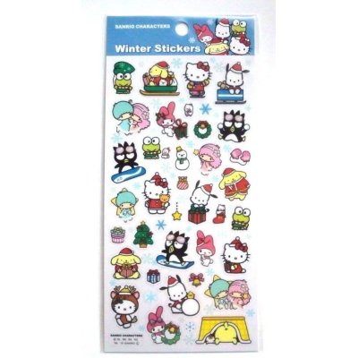 Photo1: Sanrio Hello Kitty My Melody Little Twin Stars etc..Winter Vinyl Stickers New