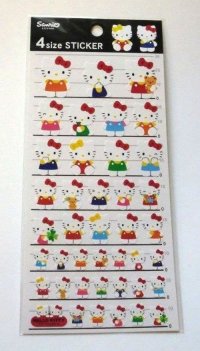 Sanrio Hello Kitty 4 Size Sticker Brand New