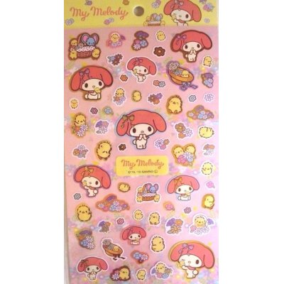 Photo1: Sanrio My Melody Stickers Chick Flower Pink Brand New