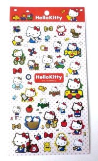 Sanrio Hello Kitty Stickers Red White Ribbon Apple Brand New