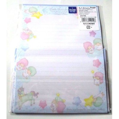 Photo2: Sanrio Little Twin Stars Kiki & Lala Letter Set Unicorn White Brand New