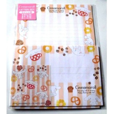 Photo1: Sanrio Cinnamoroll Doughnuts Stripe Letter Set Brand New