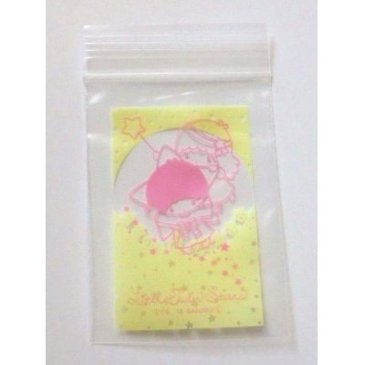 Photo1: Sanrio Little Twin Stars Kiki & Lala Plastic Ziplock Petit Bags 30pcs New