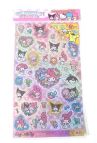 Sanrio My Melody Glitter Stickers Strawberry Pink Brand New