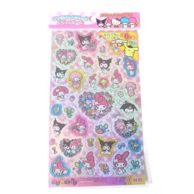 Photo1: Sanrio My Melody Glitter Stickers Strawberry Pink Brand New