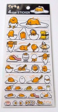 Sanrio Gudetama 4 Size Stickers Brand New