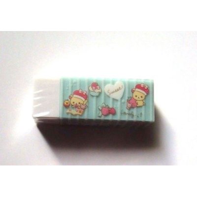 Photo2: San- X Rilakkuma Korilakkuma Eraser Brand New Strawberry Blue