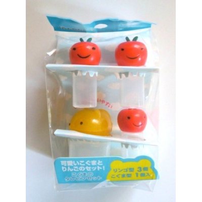 Photo1: Bento Lunch Box Accessories Soy Source Animal Fruits Bottle 4 pcs