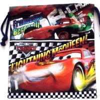 Disney Cars Pouch Kinchaku Mini Bag Lunch Bento Black Brand New