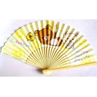 San-X Rilakkuma Rilakuma Folding Fan Happy Holiday Picnic Lemon New