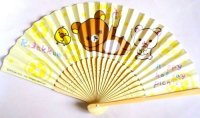 San-X Rilakkuma Rilakuma Folding Fan Happy Holiday Picnic Lemon New