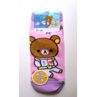 San-X Rilakkuma Ankle Low Cut Socks Space Purple Pink Brand New