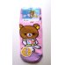 Photo1: San-X Rilakkuma Ankle Low Cut Socks Space Purple Pink Brand New (1)