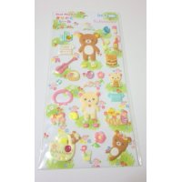 San-X Rilakkuma Marshmallow Stone Stickers Green Brand-New