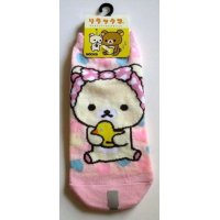 San-X Korilakkuma Ankle Low Cut Socks Pink Brand New