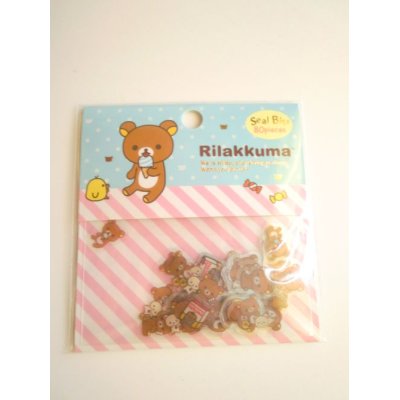 Photo1: San-X Rilakkuma Korilakkuma Stickers Pack 80 pcs Brand New