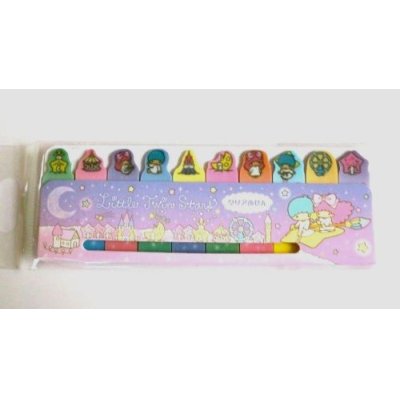 Photo1: Sanrio Little Twin Stars Kiki & Lala Memo Tags Slips Labels Amusement Park New