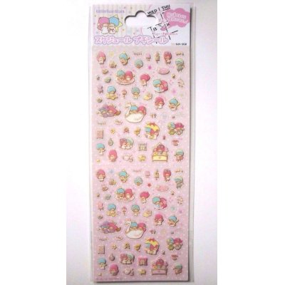 Photo1: Sanrio Little Twin Stars Kiki & Lala Schedule Vinyl Petit Sticker Brand-New