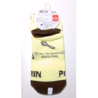 Photo2: Sanrio Pompompurin Ankle Low Cut Socks Yellow Brown Brand-New