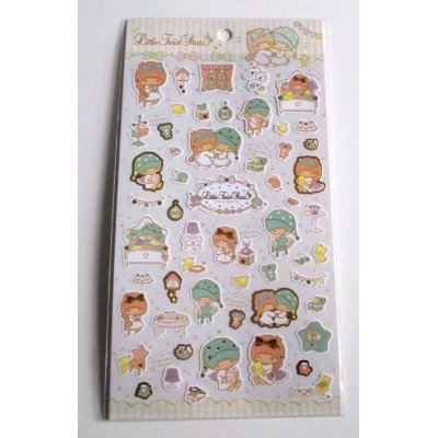 Photo1: Sanrio Little Twin Stars Kiki & Lala Stickers Room Brand-New