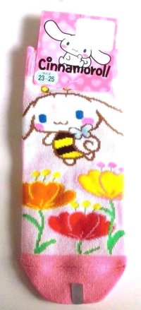 Sanrio Cinnamoroll Socks Bee Flower Pink Brand New