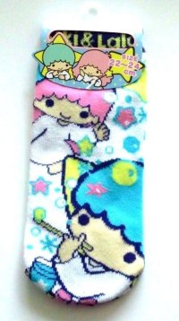 Sanrio Little Twin Stars Kiki & Lala Ankle Low Cut Socks Soap Bubble Brand New