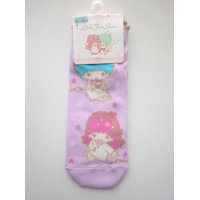 Sanrio Little Twin Stars Kiki & Lala Ankle Low Cut Socks Purple Brand-New