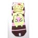 Photo1: Sanrio Pompompurin Ankle Low Cut Socks Stripe Pink Yellow Brown Brand-New (1)