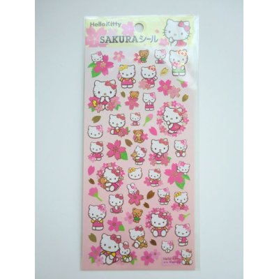 Photo1: Sanrio Hello Kitty Sakura Stickers Pink Brand New