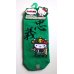 Photo1: Sanrio Hello Kitty Ankle Low Cut Socks Samurai Brand New Green (1)